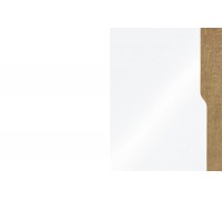 LANCO – Komoda 135 x 90 biały połysk + dąb złoty