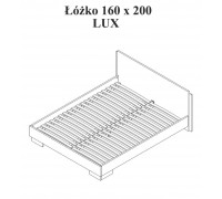 LUX -  Łóżko 160 bez materaca 